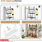 Ladder Shelf, Foldable Plant Shelf Stand, 3-Tier Bamboo Bookshelf, 39.4In