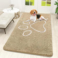 OLANLY Dog Door Mat for Muddy Paws 59x32, Paw Print Design, Absorbs Moisture by OLANLY