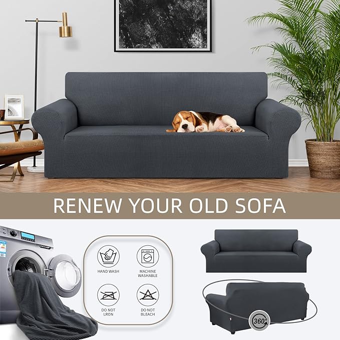 KEKUOU Stretch Sofa Cover Slipcover ，Couch Covers - Image 3