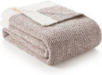Snuggle Sac Taupe Blankets Twin Size, Reversible Super Soft Bed Blanket Warm by SnuggleSac