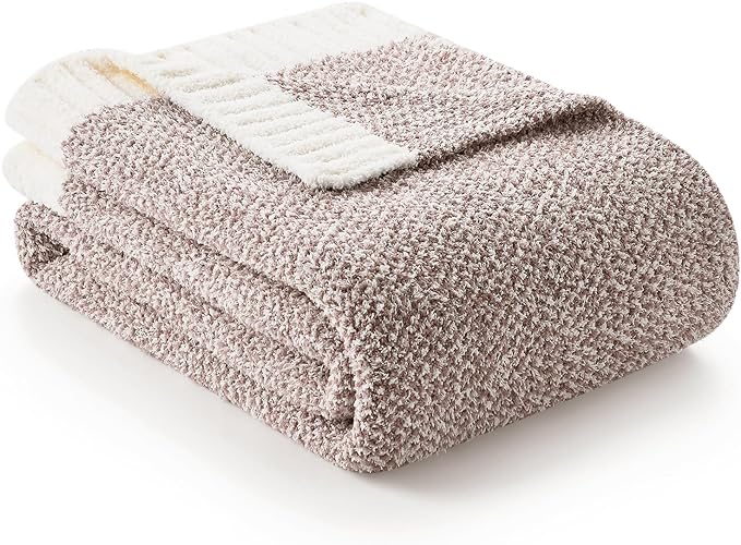 Snuggle Sac Taupe Blankets Twin Size, Reversible Super Soft Bed Blanket Warm by SnuggleSac