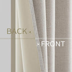 MIULEE 100% Blackout Linen Textured Curtains - Image 6