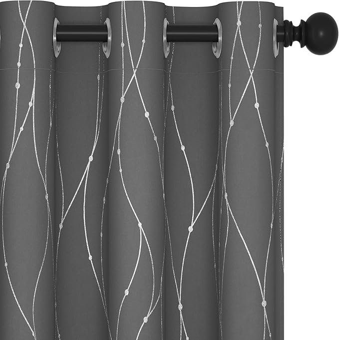 Deconovo Kitchen Curtains, Short Blackout Drapes 42 x 45 Inch, Thermal by Deconovo
