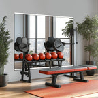 Home Gym Mirror for Wall, 48x24x3PCS Frameless Full Length Mirror, Silver