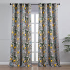 Topfinel Gray Patterned Curtains 96 Inch Long - Image 2