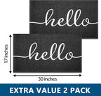 EARTHALL Door Mat 2-Pack Outside Inside Hello Doormat 30"x17.5" Durable Floor - Image 2