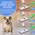 Microfiber Flat Mop with Sprayer for Floor Cleaning: Spray Wet Mop Compact