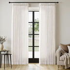 MIULEE Extra Wide 60 Inch Width Pinch Pleated Thick Linen Curtains 90 Inches by MIULEE