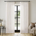 MIULEE Pinch Pleated Thick Linen Curtains 96 Inches Long 2 Panels by MIULEE