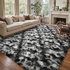 4x6 Ft Shag Area Rug for Bedroom Living Room, Tie-Dyed Ultra Soft Fluffy Furry - Image 2