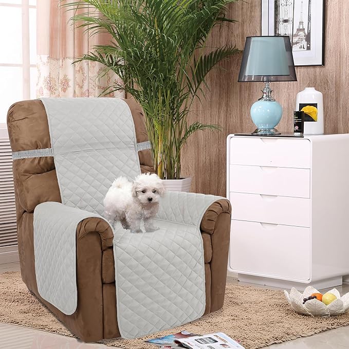 U-NICE HOME Recliner Chair Covers Reversible Quilted Water Repellent Pet - Image 2