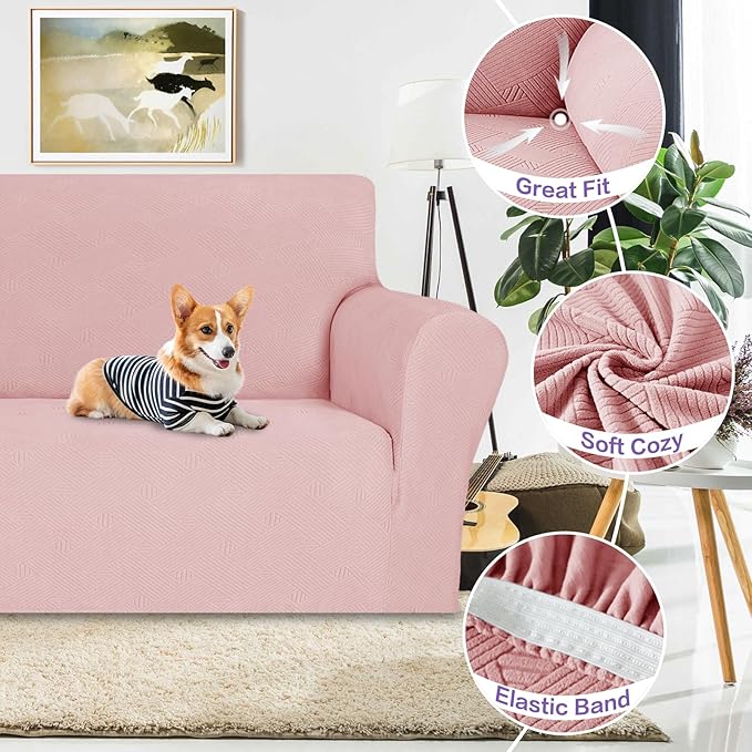 ZNSAYOTX Oversized Super Stretch Couch Cover, New Striped Sofa Covers - Image 3