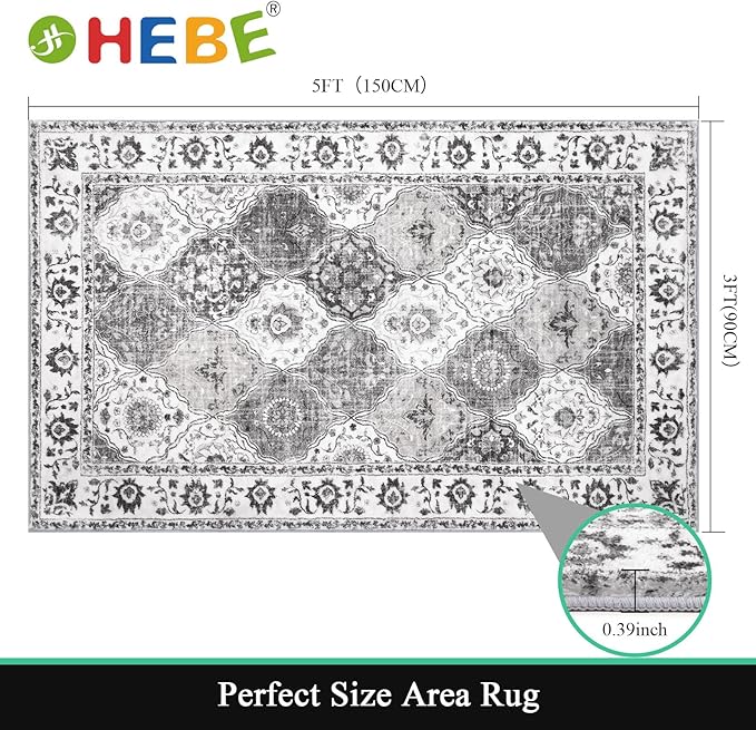 HEBE Washable Area Rug - Image 2