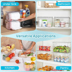 Vtopmart 2 Pack Clear Trash Bag Holder, Stackable Garbage Bag Dispenser