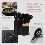 19-Piece Silicone Skitchen Utensils Set, Heat-Resistant Nonstick