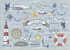 OPPODREAM Nautical Soft Area Rugs 5x7, Washable Blue Rug - Image 9