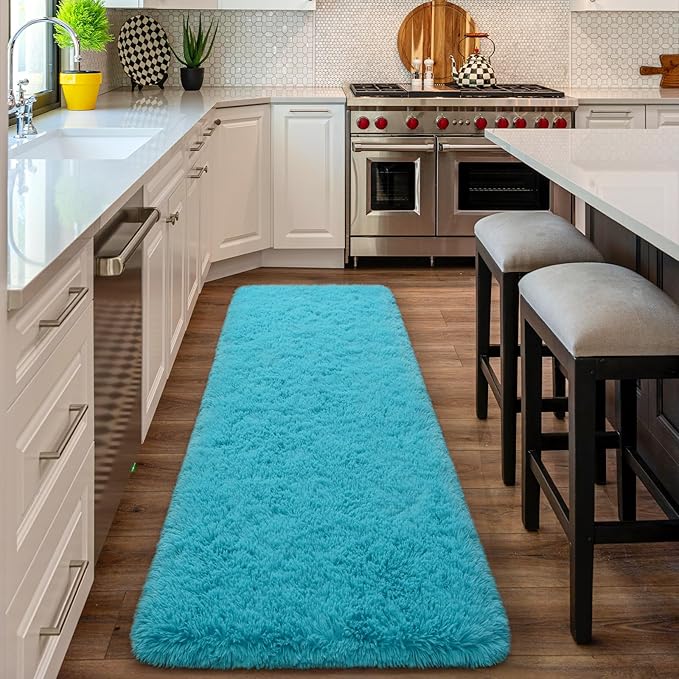 Amearea Shag Fluffy Runner Rug for Bedroom Girls Living Room, 2x6 Feet Extra - Image 6