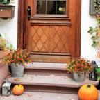 Homsunny Artificial Fall Flowers for Outdoor Planters Fake Mums Home Decor