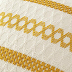 MIULEE Set of 2 Mustard Yellow Boho Decorative Lumbar Pillow Covers 12x20 Inch - Image 4