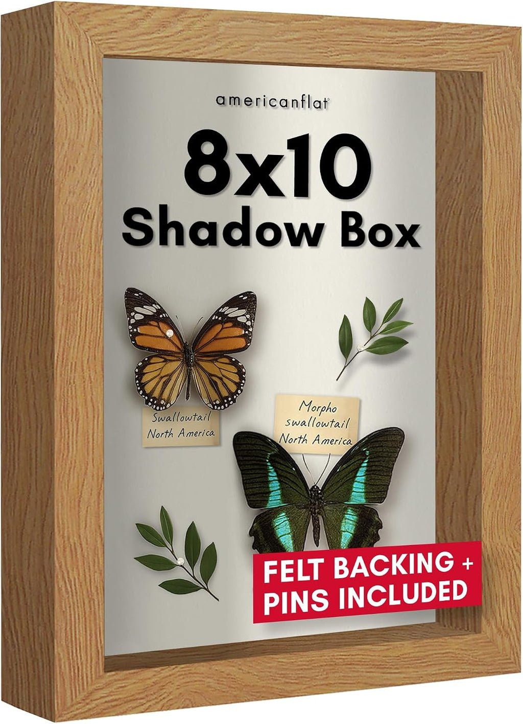 Americanflat 16x20 Shadow Box Frame - Engineered Wood - Black