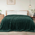 Exclusivo Mezcla King Size Flannel Fleece Blanket, Super Soft Striped Jacquard by ExclusivoMezcla