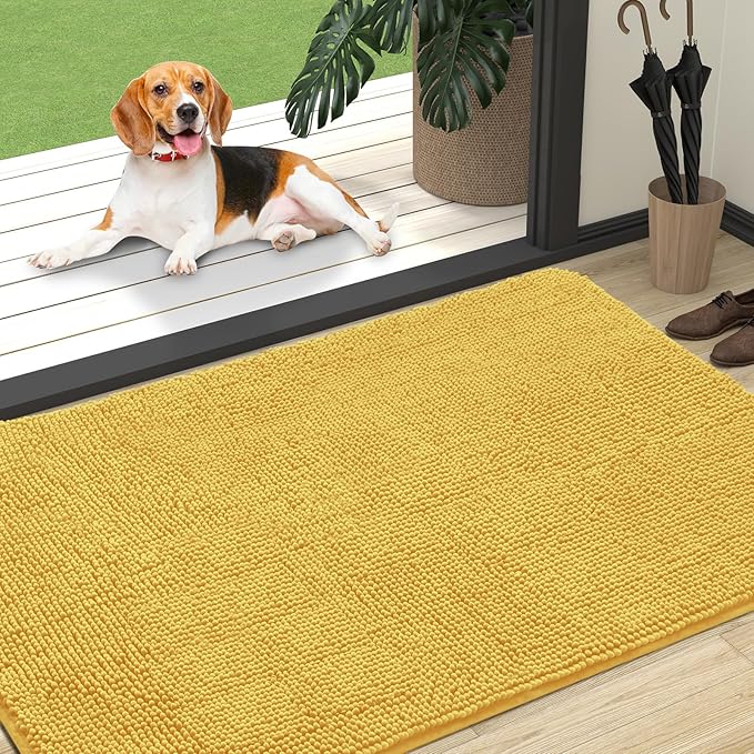 OLANLY Dog Door Mat for Muddy Paws 47x32, Absorbs Moisture and Dirt, Absorbent by OLANLY