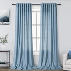 Nanspring Blue Curtains 144 Inches Long 2 Panels by Nanspring