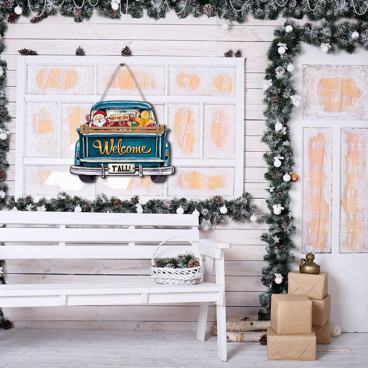 Ferraycle Interchange Welcome Sign All Seasonal Front Door Truck Wreaths