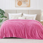 BEDELITE Fleece Blanket Queen Size – 3D Ribbed Jacquard Soft and Warm - Image 6