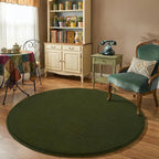 Amearea Olive Green Round Area Rugs 5ft Washable Circle Rugs - Image 7