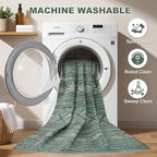 Nakagishi 8X10 Area Rugs Living Room: Washable Boho Large Neutral Modern Soft - Image 2