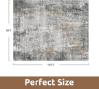 8 x 10 Area Rugs for Living Room, Machine Washable Non Slip Rug Ultra Soft Low - Image 2