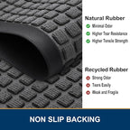 Smiry Front Door Mat Outside Entrance, Heavy Duty Natural Rubber Doormat - Image 4