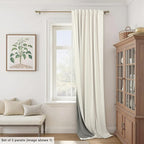 Extra Wide Room Darkening 90 Inch Curtains 2 Panels - Image 2