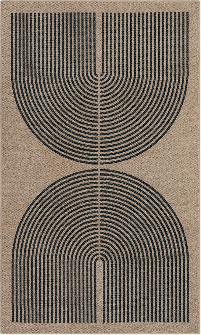 Lahome Modern Rainbow Easy Jute Rug, 3x5 Washable Rugs - Image 8