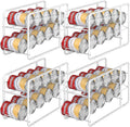 MOOACE 4 Pack Can Organizer for Pantry, Stackable Soda Can Dispenser Rack
