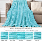 BEDELITE Fleece Throw Blanket for Couch – 3D Ribbed Jacquard Soft and Warm - Image 5