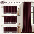 Guken 100% Blackout Curtains 120 Inch Length 2 Panels Set - Image 6