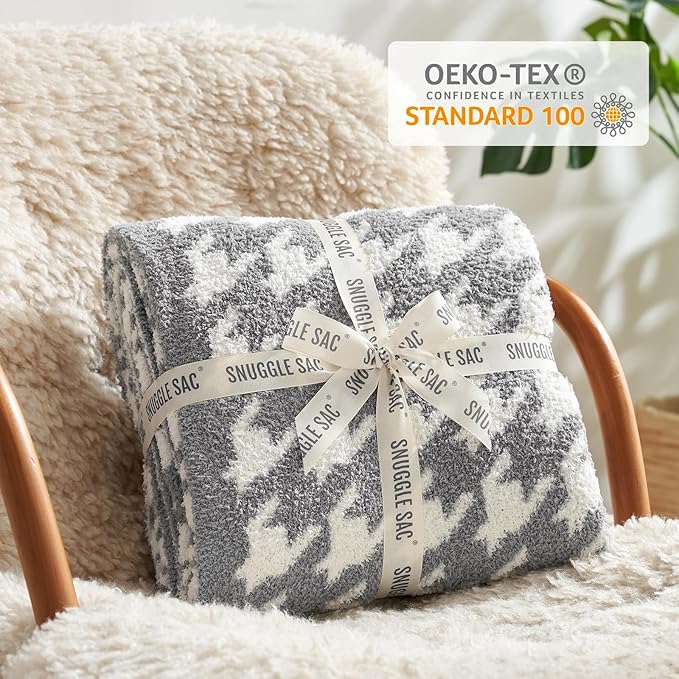 Snuggle Sac Houndstooth Throw Blanket - Image 4