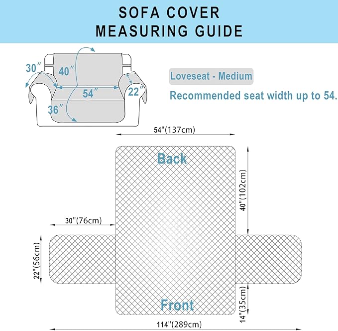 Reversible Loveseat Sofa Covers Couch Cover Furniture Protector - Image 7
