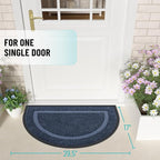 OLANLY Half Circle Door Mat Indoor Outdoor Entrance Welcome, Waterproof - Image 2
