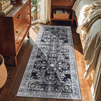 Yamaziot Washable Runner Rug 2x6 – Non Slip Boho Floral Hallway Runner Rug by Yamaziot