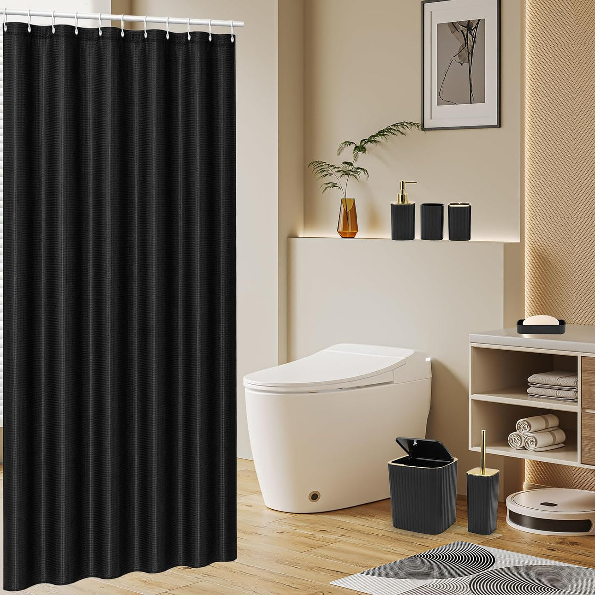 19PCS Bathroom Accessories Set, Black and Gold Bathroom Set for Modern Home