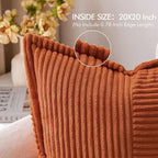 MIULEE Rust Decorative Throw Pillow Covers - Image 2