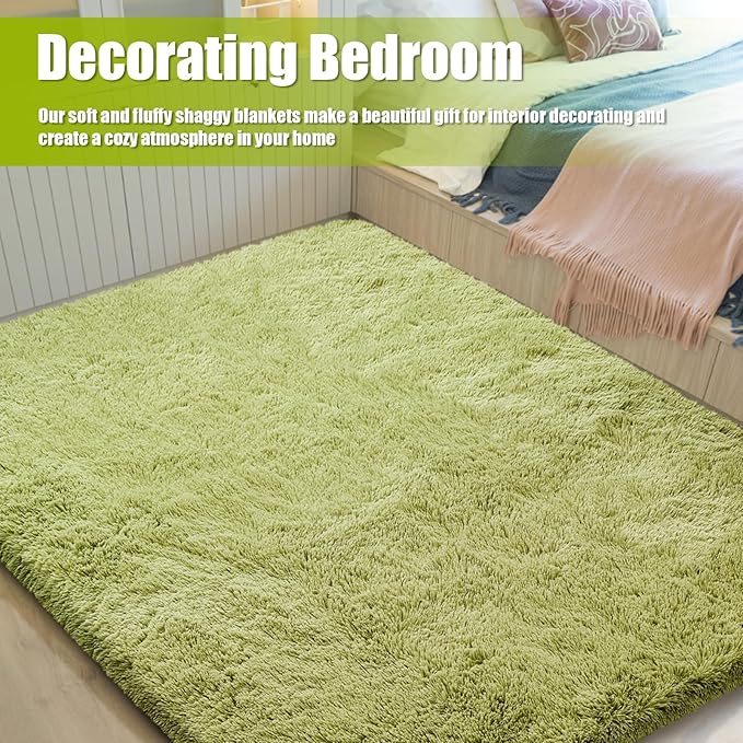 Shag Area Rug for Bedroom 4x6, Soft Fuzzy Rug Non-Shedding Indoor Plush Carpet - Image 6