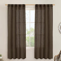 LAMIT Dark Brown Linen Curtains by LAMIT