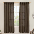 LAMIT Dark Brown Linen Curtains by LAMIT