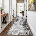2x8 Washable Runner Rugs for Hallway: Easy-to-Clean Abstract Runners for - Image 7