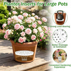 Set of 3, 16.5-inch Stainless Steel Round Plant Pot Risers