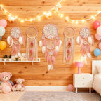 Set of 5 Boho Bedroom Dream Catchers for Adults Wall Bohemian Decor
